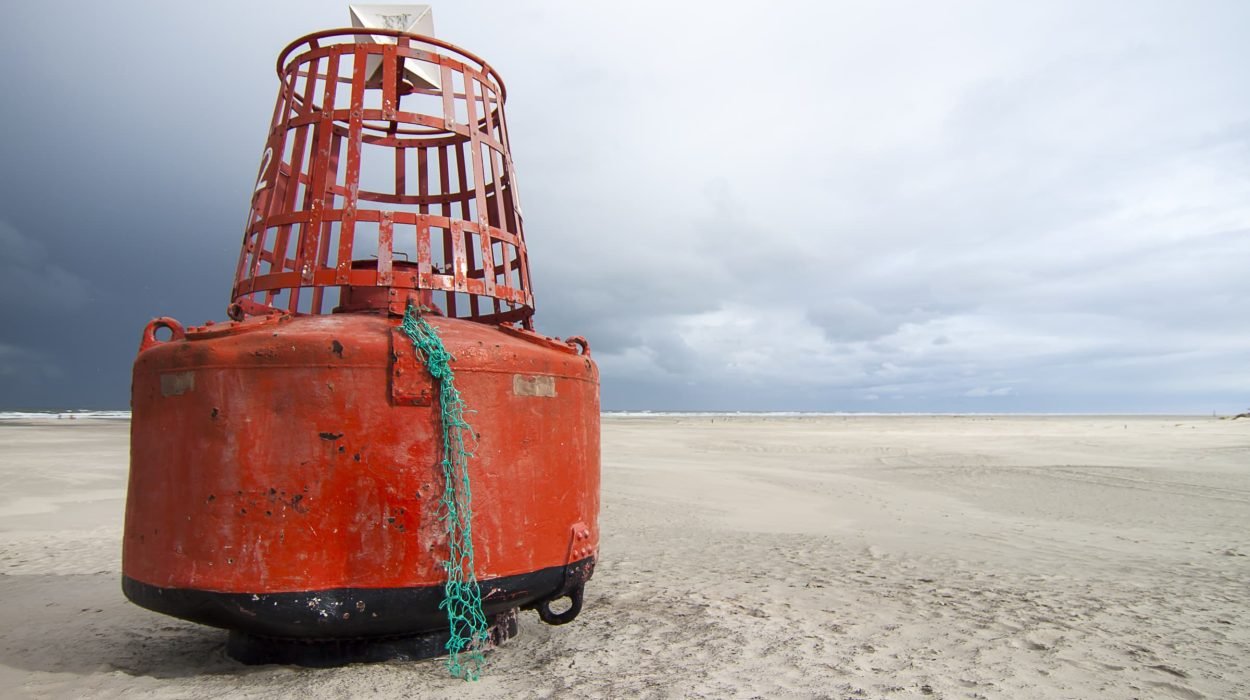 Boei op het strand van Midsland aan Zee, Terschelling