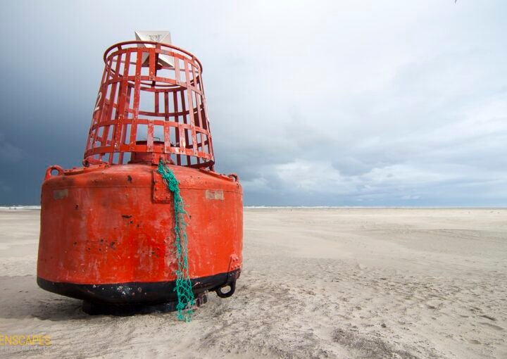 Boei op het strand van Midsland aan Zee, Terschelling