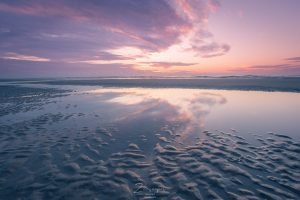 Zonsondergang op het strand op Terschelling - Midsland aan Zee