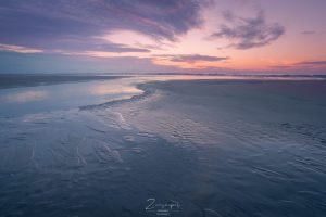 Zonsondergang op het strand op Terschelling - Midsland aan Zee